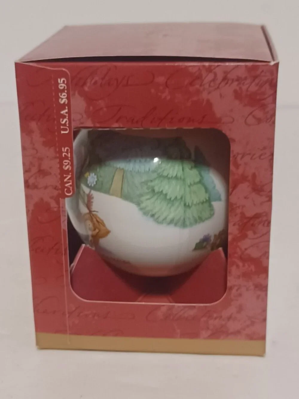 Hallmark Christmas Keepsake Ornament Dated 2001 "WINTER FRIENDS" Glass Ball - Picture 2 of 13